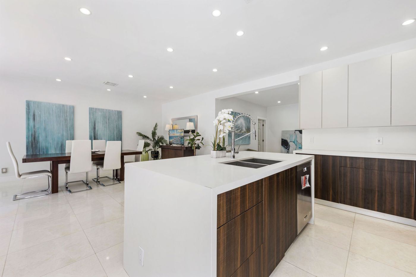 Open-concept kitchen with large island, kitchen remodel by MySFContractor