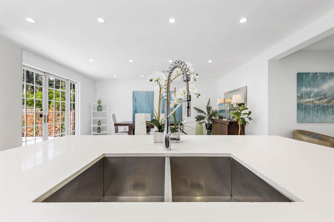 Kitchen sink area with modern fixtures, home remodel by MySFContractor