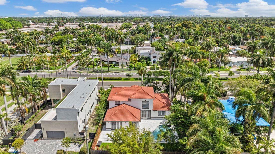 Aerial view of a South Florida coastal property by MySFContractor